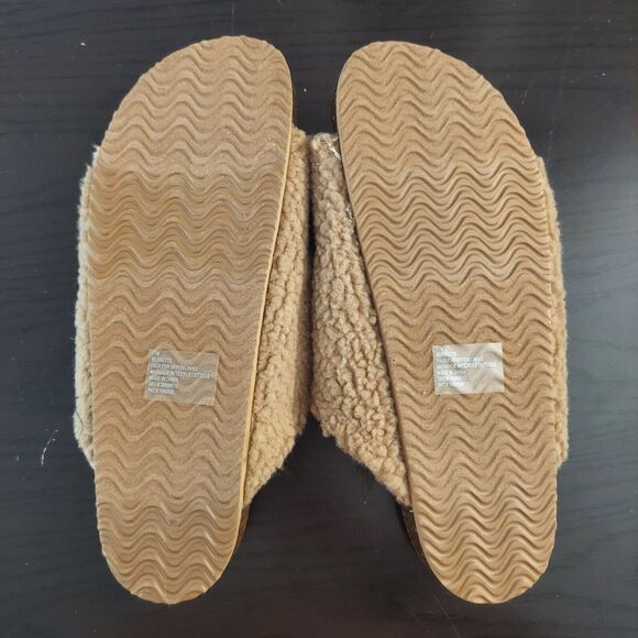 Womens 11M Slip-On Flat Cork Comfort Footbed Buckle Sandal Open Toe Slide by R2 - Picture 7 of 9